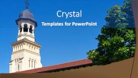  Presentation with transylvania - PPT theme having alba-iulia-medieval-stronghold-famous background and a teal colored foreground