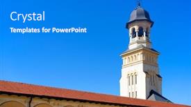  Presentation with transylvania - Cool new PPT theme with alba-iulia-medieval-stronghold-famous backdrop and a gray colored foreground