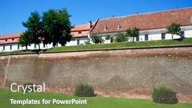  Presentation with transylvania - Beautiful slide set featuring alba-iulia-medieval-stronghold-famous backdrop and a coral colored foreground