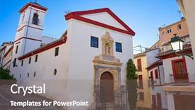  Presentation with granada - Presentation theme consisting of albaicin of granada of andalusia background and a  colored foreground