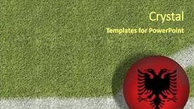  Presentation with soccer field - PPT layouts enhanced with albania ball in a soccer background and a  colored foreground
