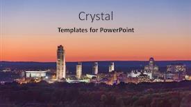  Presentation with new york city - Cool new PPT layouts with albany-new-york-usa-city backdrop and a light blue colored foreground