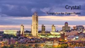  Presentation with columbus ohio usa skyline - Amazing slides having albany new york usa skyline backdrop and a ocean colored foreground