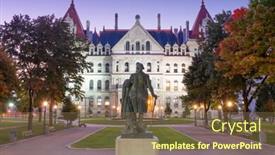  Presentation with new york state - PPT layouts having albany-new-york-usa background and a violet colored foreground
