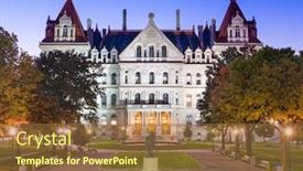  Presentation with new york state - Presentation theme having albany-new-york-usa background and a tawny brown colored foreground