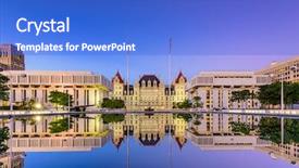  Presentation with usa government - Audience pleasing slide set consisting of albany new york usa backdrop and a cobalt blue colored foreground