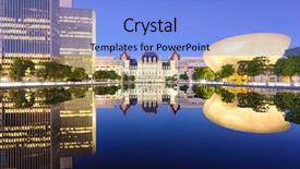  Presentation with new york state - Slides with albany new york usa background and a light blue colored foreground