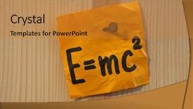  Presentation with matter - Slides consisting of albert einstein well known physical background and a gold colored foreground