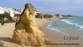  Presentation with colonialism in south asia - Theme with albufeira-south-of-portugal background and a coral colored foreground