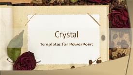  Presentation with photo album - Audience pleasing theme consisting of album and dry red roses backdrop and a cream colored foreground