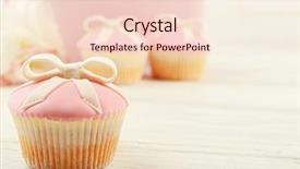  Presentation with baby color - Amazing presentation theme having album christmas - tasty cupcake with bow backdrop and a lemonade colored foreground