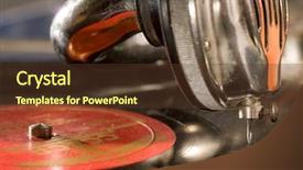  Presentation with gramophone - PPT theme with album christmas - vintage gramophone background and a tawny brown colored foreground