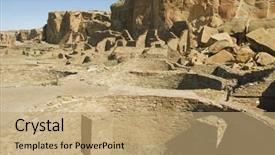  Presentation with native american - Slides with albuquerque - native american stone ruins background and a  colored foreground