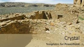  Presentation with native american - Colorful slide deck enhanced with albuquerque - native american stone ruins backdrop and a  colored foreground