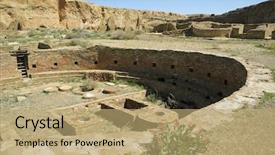  Presentation with native american - Amazing slide deck having albuquerque - native american stone ruins backdrop and a  colored foreground