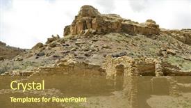  Presentation with native american - PPT theme having albuquerque - native american stone ruins background and a  colored foreground