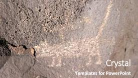  Presentation with albuquerque - Presentation theme having albuquerque - new mexico petroglyph background and a coral colored foreground