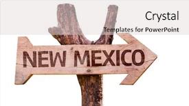  Presentation with albuquerque - PPT layouts having albuquerque - new mexico wooden sign isolated background and a light gray colored foreground