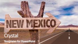  Presentation with albuquerque - PPT theme consisting of albuquerque - new mexico wooden sign background and a tawny brown colored foreground