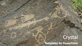 Presentation with albuquerque - Amazing slide deck having albuquerque - petroglyphs on rocks backdrop and a gray colored foreground
