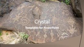  Presentation with albuquerque - Theme featuring albuquerque - petroglyphs background and a gray colored foreground