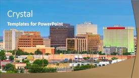  Presentation with albuquerque - Presentation design featuring albuquerque-new-mexico-usa-downtown background and a teal colored foreground