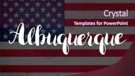  Presentation with albuquerque - PPT theme with albuquerque written with hand-written background and a wine colored foreground