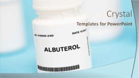  Presentation with nebulizer - Slides with albuterol-is-a-bronchodilator background and a cream colored foreground