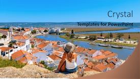  Presentation with tourism - PPT layouts having alcacer-do-sal-tourism background and a  colored foreground