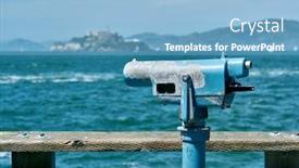  Presentation with san francisco - Slides featuring alcatraz island in san francisco background and a light blue colored foreground