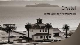  Presentation with san francisco - Cool new slides with alcatraz island in san francisco backdrop and a light gray colored foreground