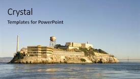  Presentation with san francisco - Presentation having alcatraz island in san francisco background and a light blue colored foreground