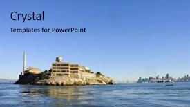  Presentation with san francisco - Amazing slides having alcatraz island in san francisco backdrop and a light blue colored foreground