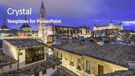  Presentation with church history - PPT theme enhanced with alcazar in the early background and a teal colored foreground