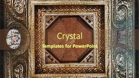  Presentation with pattern - Cool new slide deck with alcazar-of-segovia-ceiling-pattern backdrop and a tawny brown colored foreground