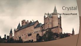  Presentation with spain - Colorful PPT layouts enhanced with alcazar-of-segovia backdrop and a soft green colored foreground