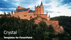  Presentation with aerial - Audience pleasing slides consisting of alcazar-of-segovia backdrop and a black colored foreground