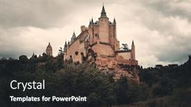  Presentation with famous leaders - Slide deck with alcazar-of-segovia background and a dark gray colored foreground
