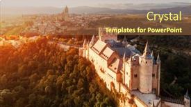  Presentation with spain - Colorful slide deck enhanced with alcazar-of-segovia backdrop and a tawny brown colored foreground