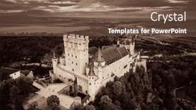  Presentation with aerial - Cool new theme with alcazar-of-segovia backdrop and a tawny brown colored foreground