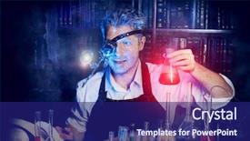  Presentation with crazy - Presentation theme consisting of alchemy - portrait of a crazy medieval background and a navy blue colored foreground