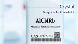  Presentation with aluminium - PPT theme featuring alcl4rb-aluminium-rubidium-tetrachloride-cas background and a sky blue colored foreground