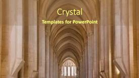  Presentation with monastery - Amazing PPT theme having alcobaca-monastery-portugal-architecture-background backdrop and a tawny brown colored foreground