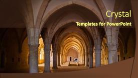  Presentation with gothic architecture - Amazing presentation theme having alcobaca-portugal-july-17-2017 backdrop and a tawny brown colored foreground