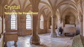  Presentation with religious - Beautiful presentation featuring alcobaca-portugal-july-17-2017 backdrop and a coral colored foreground