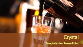  Presentation with alcohol - Presentation design featuring alcohol - barman pouring a cocktail background and a tawny brown colored foreground