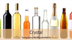  Presentation with white differene - Amazing PPT layouts having alcohol - bottles with different drinks backdrop and a yellow colored foreground