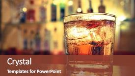  Presentation with whisky - PPT theme having alcohol - glass of whisky background and a tawny brown colored foreground