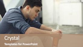  Presentation with whisky - Amazing theme having alcohol - handsome depressed man drinking whisky backdrop and a coral colored foreground