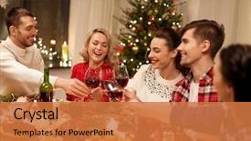  Presentation with happy birthday frame holiday - Slides having alcohol - holidays and celebration concept background and a coral colored foreground